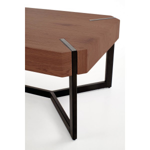 LAYTON modern dohányzóasztal – dió / fekete -110cm