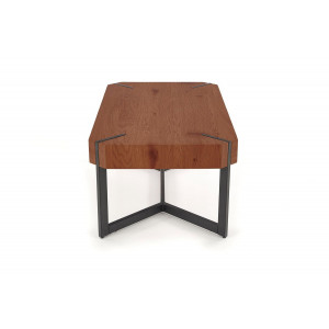 LAYTON modern dohányzóasztal – dió / fekete -110cm
