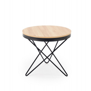 LENNIX modern lerakóasztal – natúr / fekete -60cm