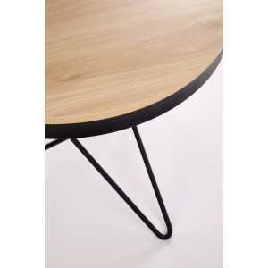 LENNIX modern lerakóasztal – natúr / fekete -60cm