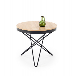 LENNIX modern lerakóasztal – natúr / fekete -60cm