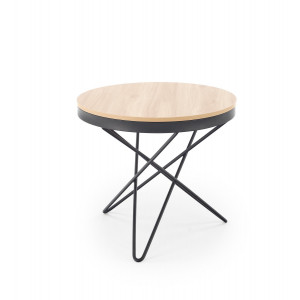 LENNIX modern lerakóasztal – natúr / fekete -60cm