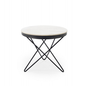 LENNIX modern lerakóasztal – márvány/ fekete -60cm
