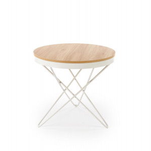 LENNIX modern lerakóasztal – natúr / fehér -60cm