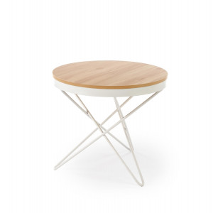 LENNIX modern lerakóasztal – natúr / fehér -60cm