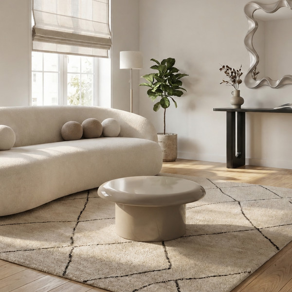 LORENZA modern dohányzóasztal – kasmír - 80cm