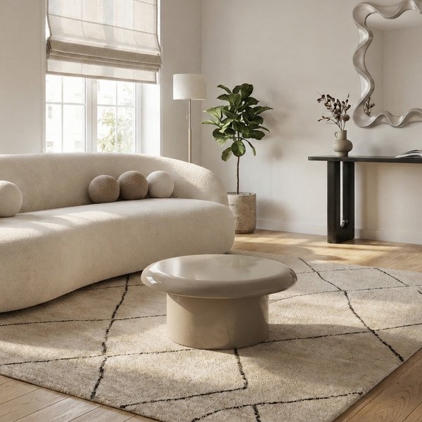 LORENZA modern dohányzóasztal – kasmír - 80cm