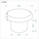 LORENZA modern dohányzóasztal – kasmír - 80cm