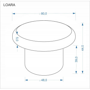 LORENZA modern dohányzóasztal – kasmír - 80cm