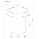 LORENZA modern lerakóasztal – kasmír - 45cm