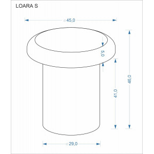 LORENZA modern lerakóasztal – kasmír - 45cm