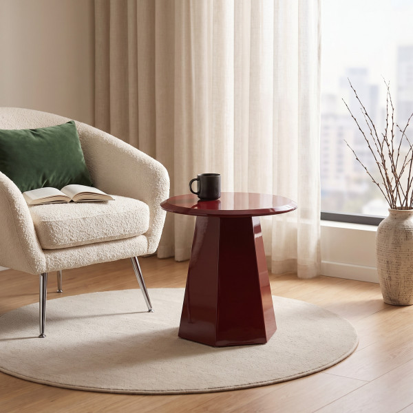 LUCIEN modern lerakóasztal – bordó - 50cm