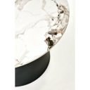 MARLOW modern 2 részes dohányzóasztal szett – fehér márvány / fekete - 70/50cm