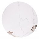 MARLOW modern 2 részes dohányzóasztal szett – fehér márvány / fekete - 70/50cm