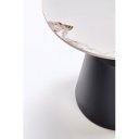 MARLOW modern 2 részes dohányzóasztal szett – fehér márvány / fekete - 70/50cm