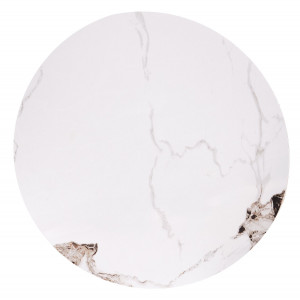 MARLOW modern 2 részes dohányzóasztal szett – fehér márvány / fekete - 70/50cm