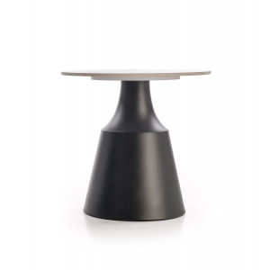 MARLOW modern 2 részes dohányzóasztal szett – fehér márvány / fekete - 70/50cm