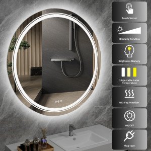 AUREN LED fürdőszobai tükör HALMAR