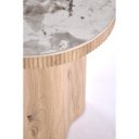 MAVERO modern lerakóasztal – fehér márvány / natúr -50cm