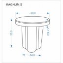 MAVERO modern lerakóasztal – fehér márvány / natúr -50cm