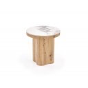 MAVERO modern lerakóasztal – fehér márvány / natúr -50cm