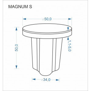 MAVERO modern lerakóasztal – fehér márvány / natúr -50cm