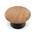 MONTARA modern 2 részes dohányzóasztal szett – natúr / fekete - 70/50cm