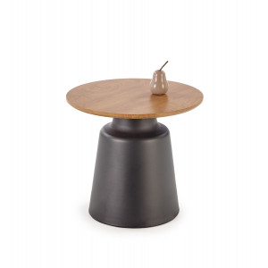 MONTARA modern 2 részes dohányzóasztal szett – natúr / fekete - 70/50cm