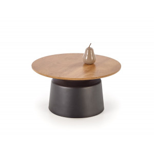 MONTARA modern 2 részes dohányzóasztal szett – natúr / fekete - 70/50cm