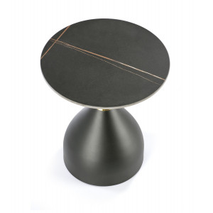 SCALITA modern lerakóasztal – fekete márvány / fekete - 50cm