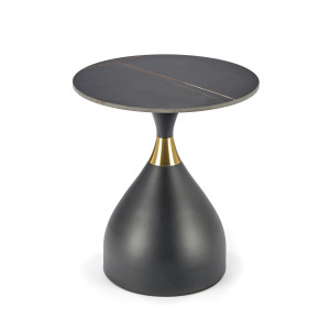 SCALITA modern lerakóasztal – fekete márvány / fekete - 50cm