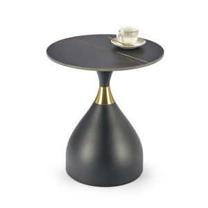 SCALITA modern lerakóasztal – fekete márvány / fekete - 50cm