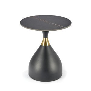 SCALITA modern lerakóasztal – fekete márvány / fekete - 50cm HALMAR