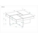 SAVERO modern lerakóasztal – tölgy / kasmír -80cm