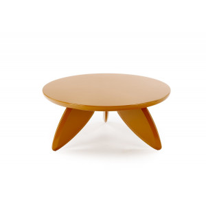 MIRAGE modern dohányzóasztal – mustársárga - 80cm