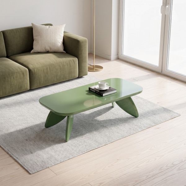 MIRAGE modern dohányzóasztal – zöld - 120cm