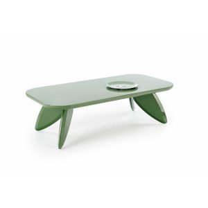 MIRAGE modern dohányzóasztal – zöld - 120cm HALMAR