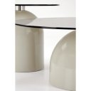 MERAKI modern dohányzóasztal –  üveg / kasmír -80cm