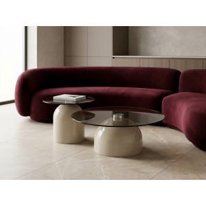 MERAKI modern lerakóasztal –  üveg / kasmír -50cm