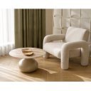 FORM modern dohányzóasztal – travertin / kasmír -70cm