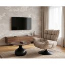 FORM modern dohányzóasztal – dió / fekete -70cm