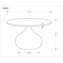 FORM modern dohányzóasztal – dió / fekete -70cm