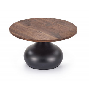 FORM modern dohányzóasztal – dió / fekete -70cm