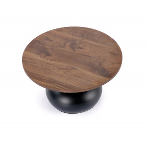 FORM modern dohányzóasztal – dió / fekete -70cm