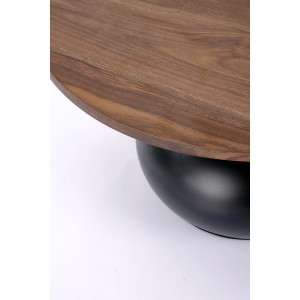 FORM modern dohányzóasztal – dió / fekete -70cm