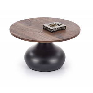 FORM modern dohányzóasztal – dió / fekete -70cm