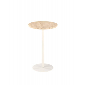 FRAME modern lerakóasztal – travertin / fehér -35cm