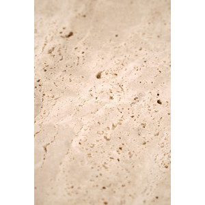 FRAME modern lerakóasztal – travertin / fehér -35cm