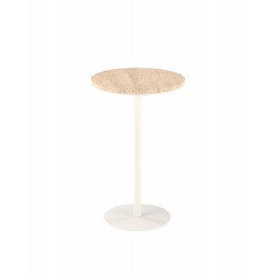 FRAME modern lerakóasztal – travertin / fehér -35cm HALMAR