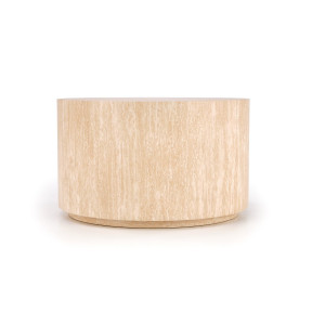PILLAR modern dohányzóasztal – travertin - 60cm